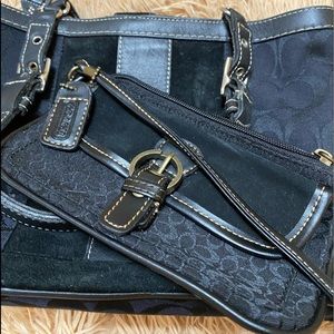 Coach Suede and Canvas Tote